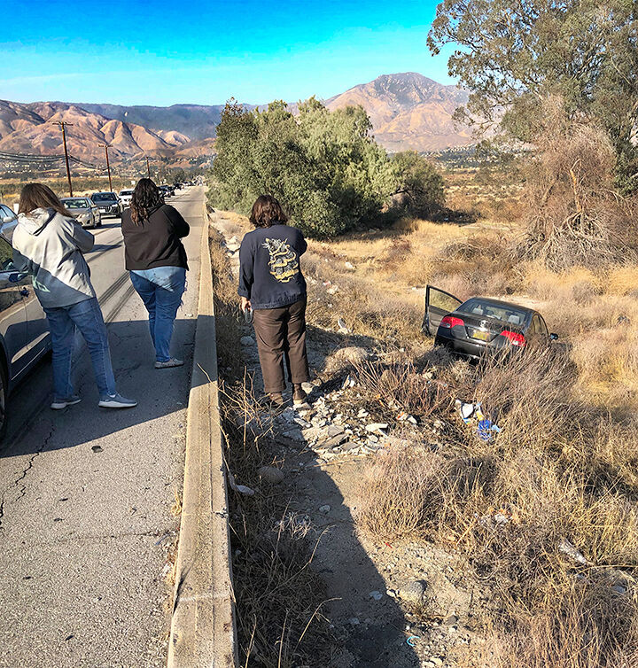 Car over the side